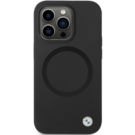 Original Handyhülle IPHONE 14 PRO MAX BMW Signature Liquid Silicone MagSafe (BMHMP14XSILBK2) schwarz