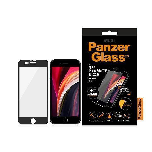 PanzerGlass E2E Super+ iPhone 6/6s/7/8 /SE 2020 Case Friendly CamSlider czarny/black