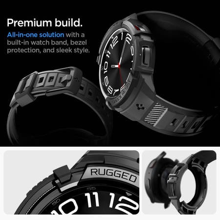 Spigen RUGGED ARMOR „PRO“ GALAXY Watch 6 CLASSIC (47 MM) MATTSCHWARZ