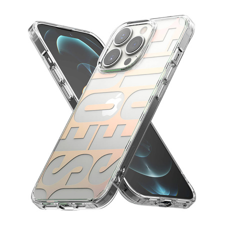 Ringke Fusion Design pancerne etui pokrowiec z żelową ramką iPhone 13 Pro przezroczysty (FD548E89)