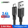 Micro USB cable UGREEN QC 3.0 2.4A 1.5m (white)