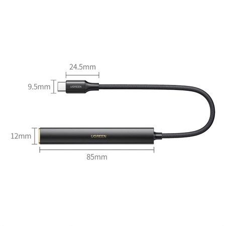 Ugreen CM545 DAC-Kopfhörerverstärker von USB-C auf 3,5-mm-Miniklinke – Schwarz