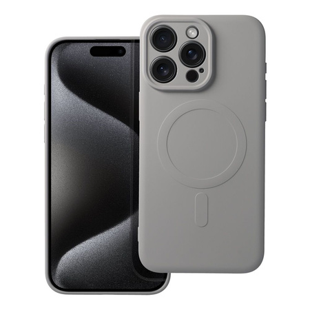 Futerał Silicone Mag Cover kompatybilny z MagSafe do IPHONE 15 PRO MAX tytanowy szary