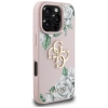 Guess Grained Roses Big 4G logo iPhone 16 Pro Max case - pink