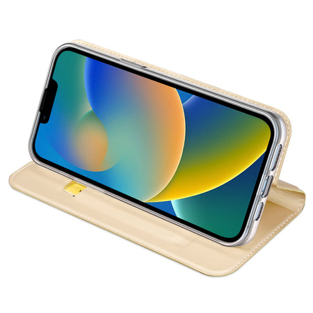 Dux Ducis Skin Pro kabura etui pokrowiec z klapką iPhone 14 Max złoty