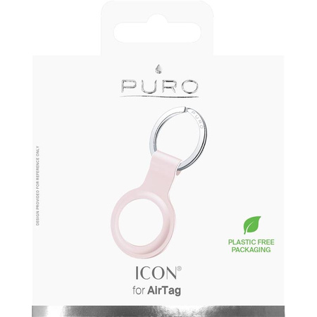 PURO ICON Case - Silikonowy brelok do Apple AirTag (piaskowy róż)
