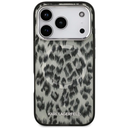 Karl Lagerfeld IML Leopard Pattern MagSafe Case for iPhone 17 Pro - Brown
