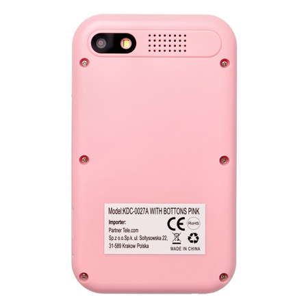 Telefon do gier dla dzieci z ekranem IPS 2,4" z przyciskami KDC-0027A różowy