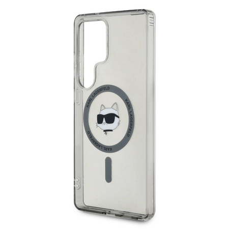 Etui Karl Lagerfeld Button Choupette Head Printed Logo MagSafe Samsung Galaxy S25 Ultra czarny