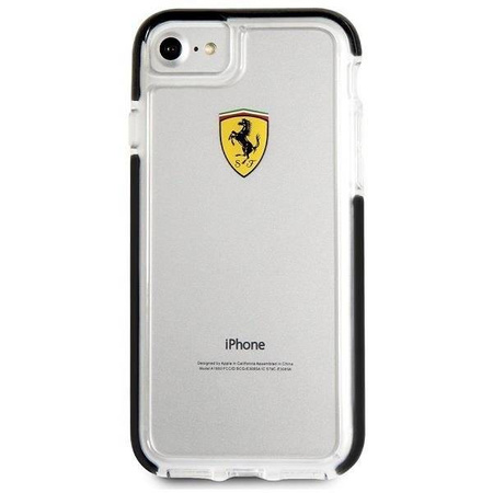 Ferrari Hardcase FEGLHCP7BK iPhone 7/8 SE2020 Shockproof transparent black