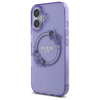 Original Handyhülle IPHONE 16 Guess Hardcase IML Flowers Wreath MagSafe (GUHMP16SHFWFCU) violett