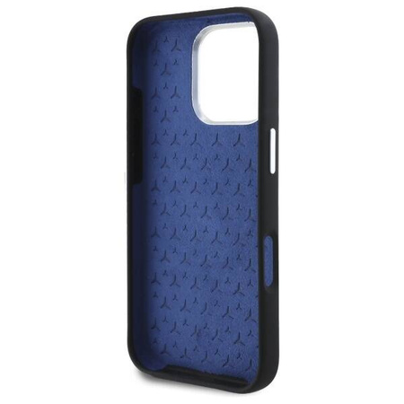 Original Handyhülle IPHONE 16 PRO MAX Mercedes Hardcase Silicone Tonal Logo MagSafe (MEHMP16X23SUTTK) schwarz