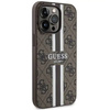 Guess GUHMP13LP4RPSW iPhone 13 Pro / 13 6,1&quot; braun/braunes Hardcase 4G bedruckte Streifen MagSafe