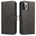 Wallet Case mit Ständer für iPhone 15 Pro Magnet Case – Schwarz
