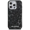 Etui Karl Lagerfeld IML Leopard Pattern MagSafe na iPhone 16 Pro - czarne