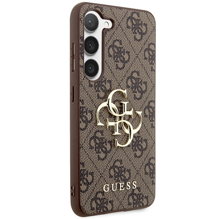 Guess 4G Big Metal Logo - Etui Samsung Galaxy S23 (brązowy)