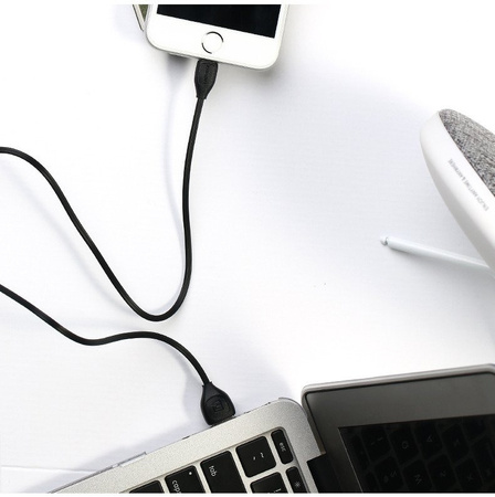 Remax Lesu Pro kabel przewód USB - Lightning 480 Mbps 2,1 A 1 m czarny (RC-160i black)