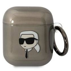 Original Handyhülle APPLE AIRPODS Karl Lagerfeld Karl`s Head (KLA2HNIKTCK) schwarz
