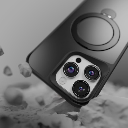 Nakładka Etteri Matt Mag Ring do iPhone 16 Pro 6,3" czarna