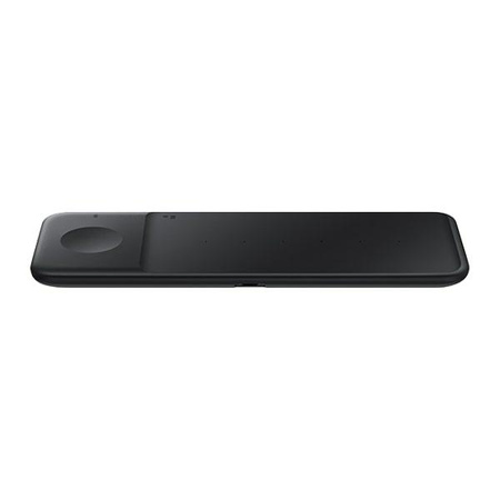 Samsung Wireless Charger Trio Charging Station for Phones / Galaxy Watch / TWS Earphones Black + 25W AC Charger + USB Type C Cable (EP-P6300TBEGEU)