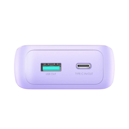 Joyroom Powerbank 30 W 10000 mAh mit integrierten Lightning und USB-C-Kabeln lila (JR-PBC06)