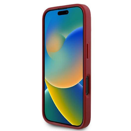 Karl Lagerfeld KLHCP16SPQDSMGR iPhone 16 6.1" czerwony/red hardcase Diagonal Quilted Script