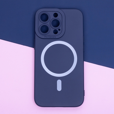 Nakładka Silicon Mag do iPhone 16 Plus 6,7&quot; ciemnoniebieska