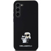 Oryginalne Etui KARL LAGERFELD hardcase Silicone Karl&Choupette Metal Pin KLHCS24MSMHKCNPK do Samsung Galaxy S24 Plus czarny