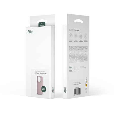 Nakładka Etteri Silicone Mag do iPhone 14 6,1" jasnoróżowa