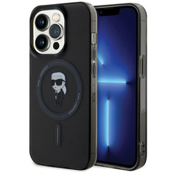 Karl Lagerfeld nakładka do iPhone 14 Pro Max 6,7&quot; KLHMP14XHFCKNOK czarna HC MAGSAFE IML IKONIK