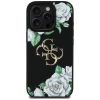 Etui Guess Grained Roses Big 4G logo na iPhone 16 Pro - czarne