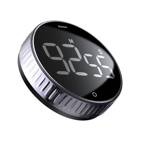 Baseus Heyo obrotowy minutnik czasomierz elektroniczny timer czarny (ACDJS-01)