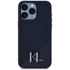 Original Case IPHONE 15 PRO MAX Karl Lagerfeld Hardcase Silicone Shadow Metal Initial MagSafe black