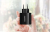 Choetech dwuportowa ładowarka USB-A z cyfrowym wyświetlaczem 11W wtyczka EU czarny (C0028)