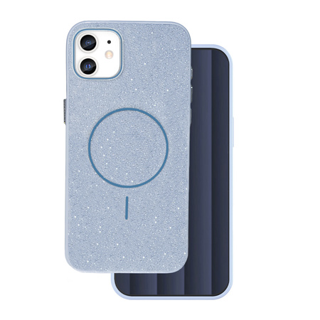 Nakładka Glitter Thin Mag do iPhone 12 / 12 Pro 6,1" niebieska