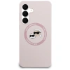 Karl Lagerfeld Silicone Karl & Choupette Heads MagSafe Case for Samsung Galaxy S25 FE - Pink