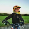 Rockbros TT-32SOYB-S Kinderfahrradhelm mit abnehmbarem Kinnbügel, Größe S – gelb-orange