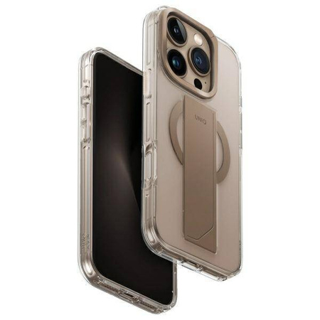 Schutzhülle IPHONE 16 PRO UNIQ Heldro Max Magclick Charging Taupe gold