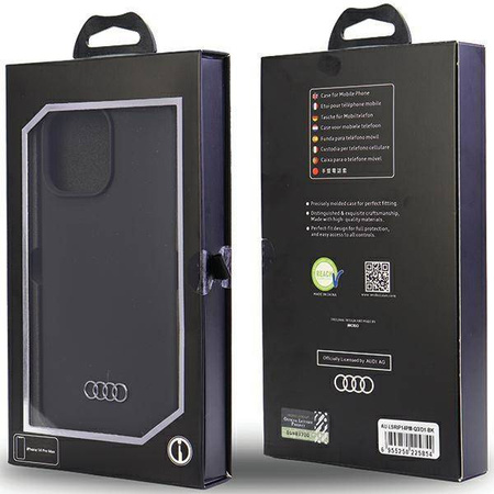 Audi Silikonhülle iPhone 14 Pro Max 6,7&quot; schwarz/schwarz Hardcase AU-LSRIP14PM-Q3/D1-BK