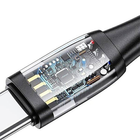 USAMS Cable U85 2xUSB-C/USB-A 2m 100W PD Fast Charge black/black SJ655USB01 (US-SJ655)