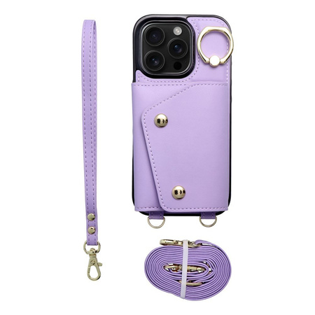 Futerał portfel WONDER dla IPHONE 15 liliowy