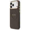 Guess Peony Hot Stamp MagSafe Case for iPhone 17 Pro Max - Brown