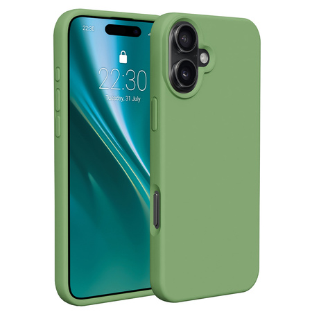 Nakładka Etteri Silicone Case do iPhone 16 Plus 6,7" jasnozielona