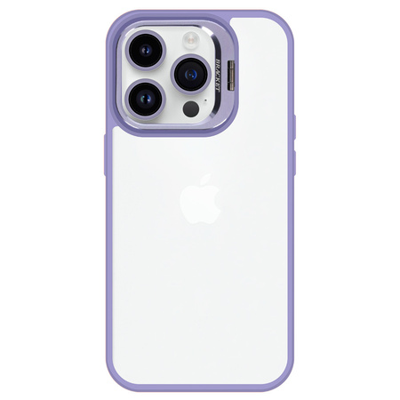 Tel Protect Kickstand case + szkło na aparat (lens) do Iphone 14 Pro jasnofioletowy