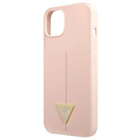 Guess GUHCP13SSLTGP iPhone 13 mini 5.4 &quot;rosa / rosa Hardcase Silikondreieck