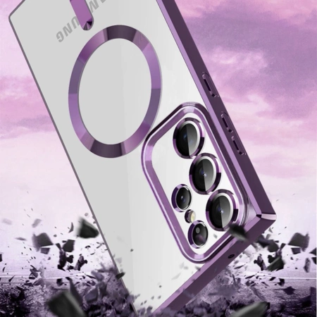 Etui Wozinsky Electroplated Magsafe na Samsung Galaxy S24 FE - srebrne