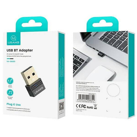 USAMS Bluetooth USB Adapter black/black ZB285SPQ01 (US-ZB285)