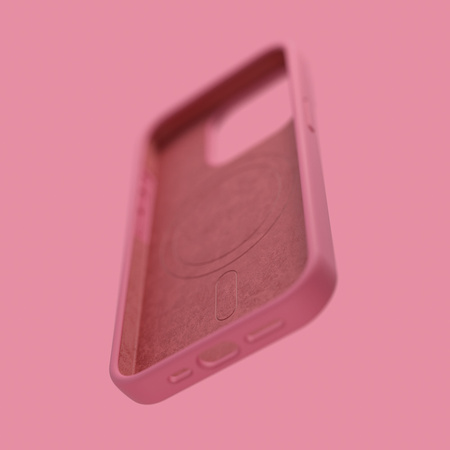 Nakładka Etteri Silicone Mag do iPhone 12 / 12 Pro 6,1" malinowa