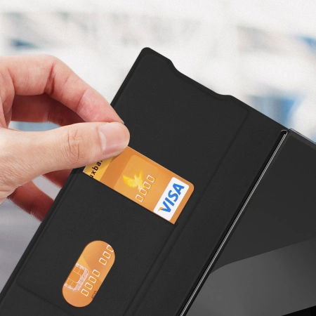 Etui Dux Ducis Brill na Samsung Galaxy Z Fold7 z zamknięciem magnetycznym - czarne