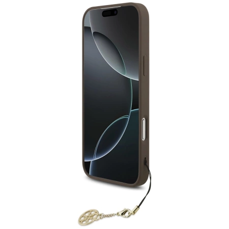 Guess 4G Charms Collection MagSafe Hülle für iPhone 17 Pro Max - Braun